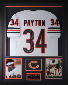 Walter Payton Autograph Jersey Framed