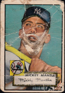 1952 Topps Mickey Mantle Rookie Card Poor