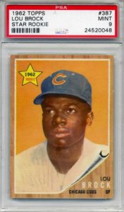 1962 Topps Lou Brock Rookie Card