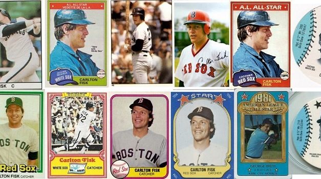 1981 Carlton Fisk Baseball Cards — Changing His Sox