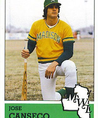 1983 Fritsch Jose Canseco Madison Muskies Beat the Crowd