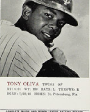 1964 Topps Rookie All-Star Banquet Tony Oliva Drove Home the Point