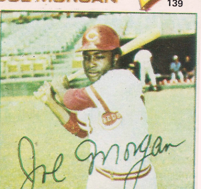1977 Topps-ish Venezuelan League Stickers Joe Morgan Didn’t Want to Look