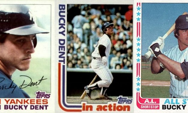 1982 Topps Bucky Dent a Three-Headed Pinstripe Farewell
